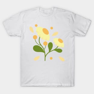 Yellow daisy flowers cartoon T-Shirt